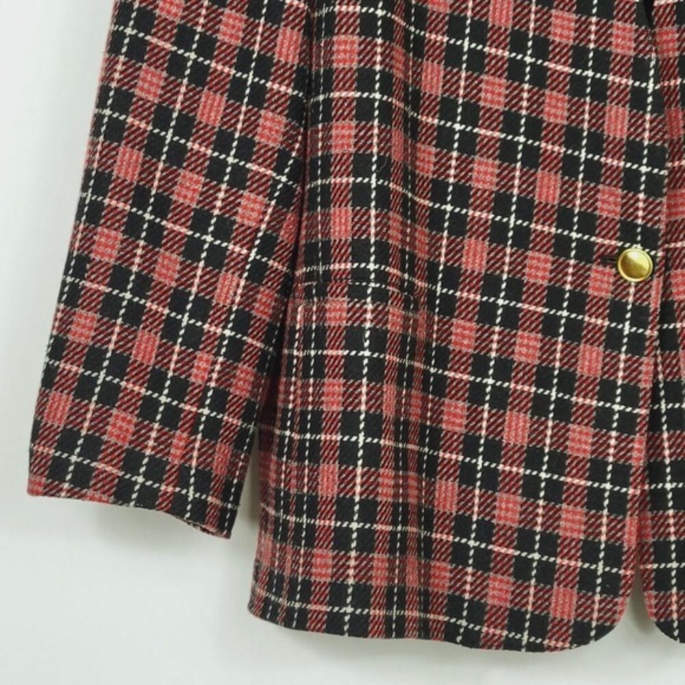 Plaid Wool Mix Blazer 24W - Picture 8 of 8